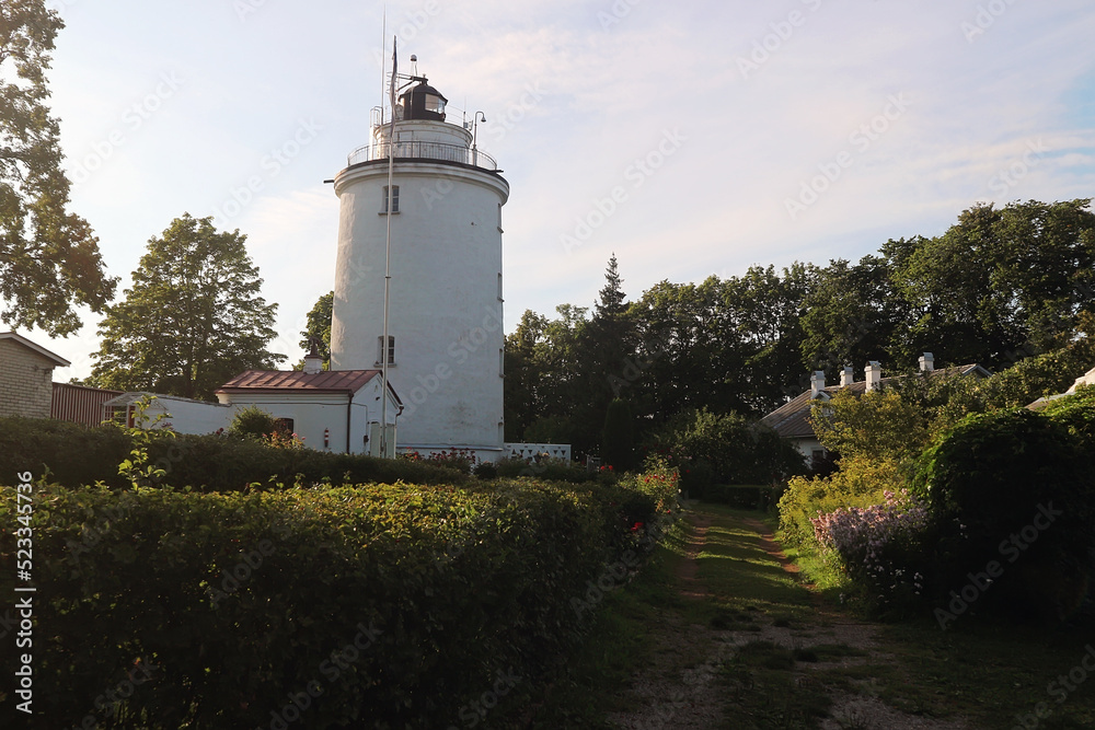 White lighthouse in Estonia Republic