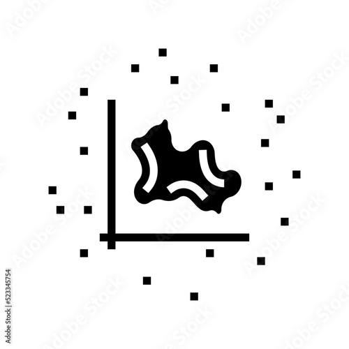 uneven borders mole melanoma glyph icon vector. uneven borders mole melanoma sign. isolated symbol illustration