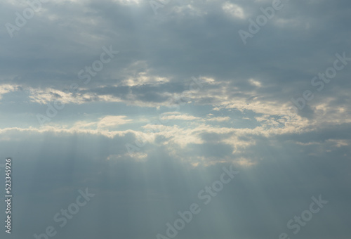 Blue cloudy sky. Sky background gradient, bright and enjoy your look with refreshing sky. © Avocado_studio