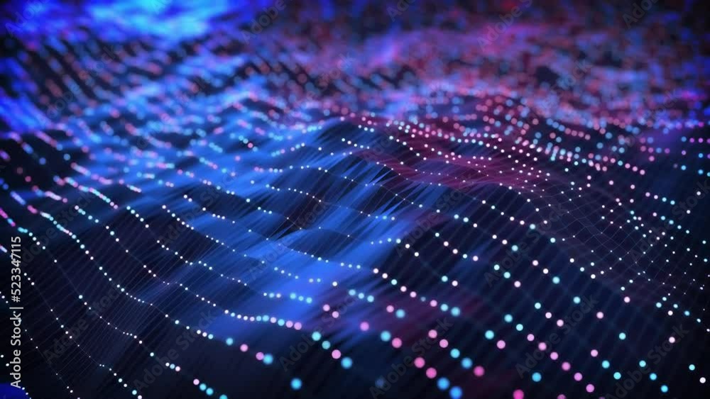 4k particle landscape background red blue points metaverse cyber 4k particle landscape background red blue points metaverse cyber