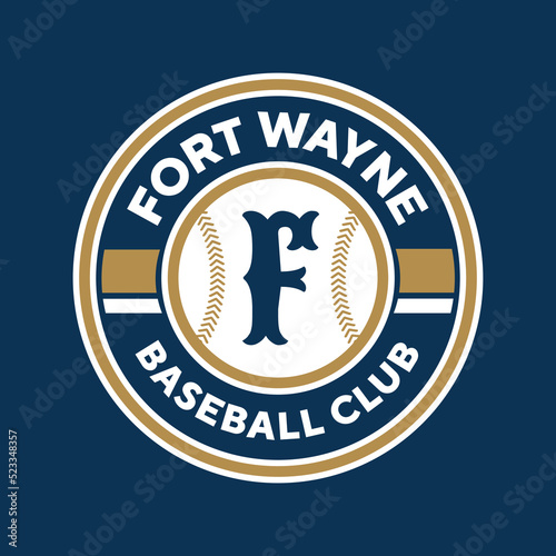 Fort Wayne, Indiana. Illustration vector graphic of Baseball logo. Vintage Logo Design Template Inspiration