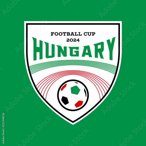Sport championship logo. Football cup of Hungary.
