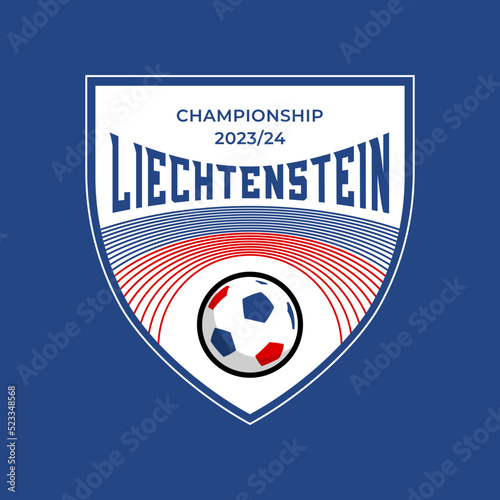 Sport championship logo. Football cup of Liechtenstein.