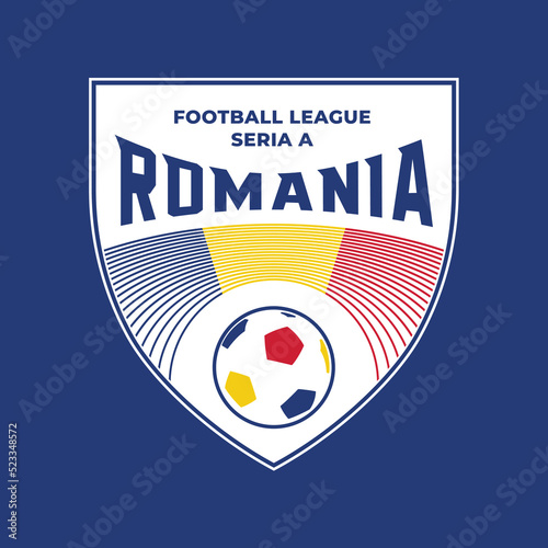 Sport championship logo. Football cup of Romania.