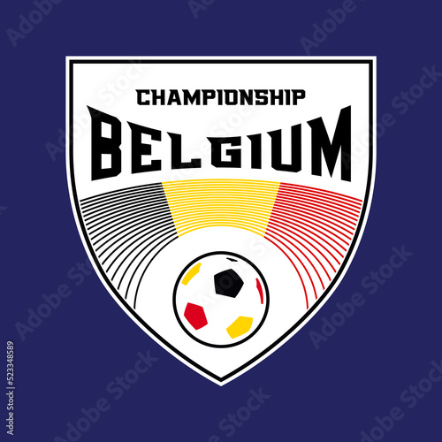 Sport championship logo. Football cup of Belgium.