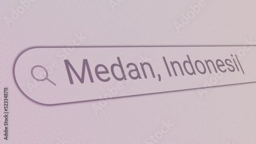 Search Bar Medan Indonesia 
Close Up Single Line Typing Text Box Layout Web Database Browser Engine Concept photo
