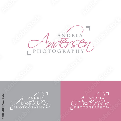 minimalist photography logo template