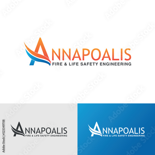 Fire and life safety logo template
