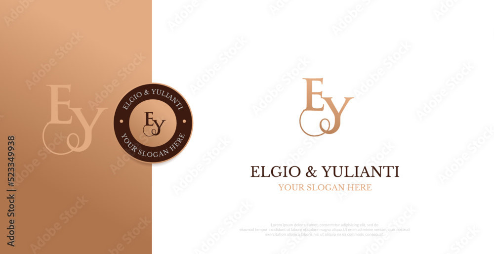 Initial EY Logo Design Vector