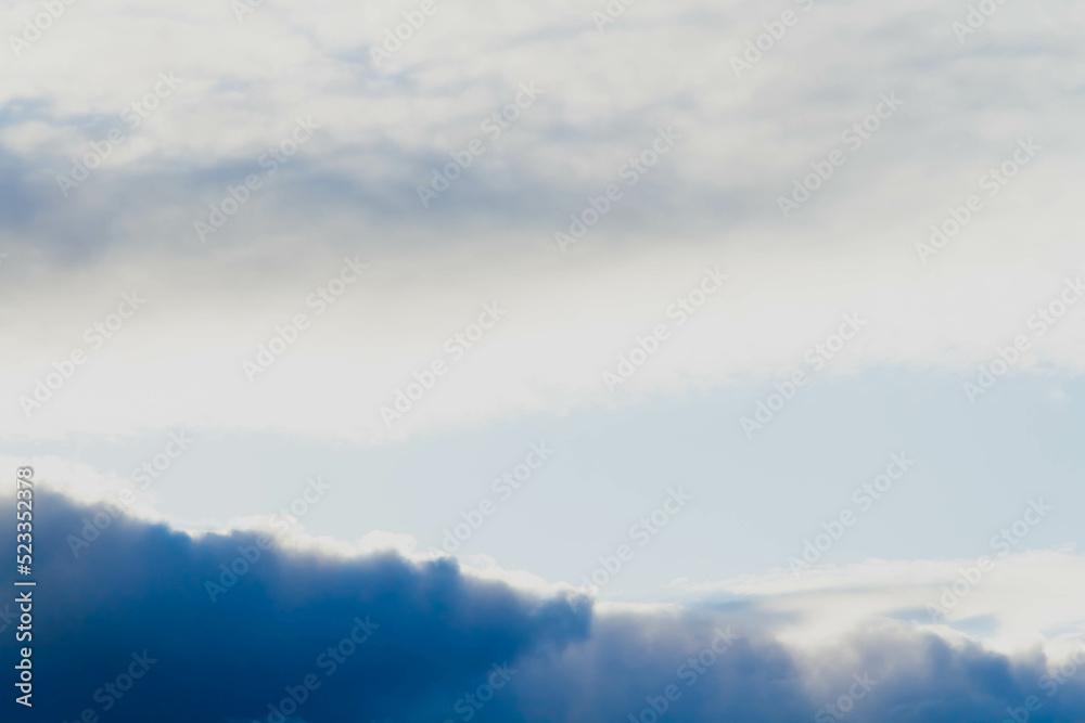 Clouds in the sky. White cloud in the blue sky.