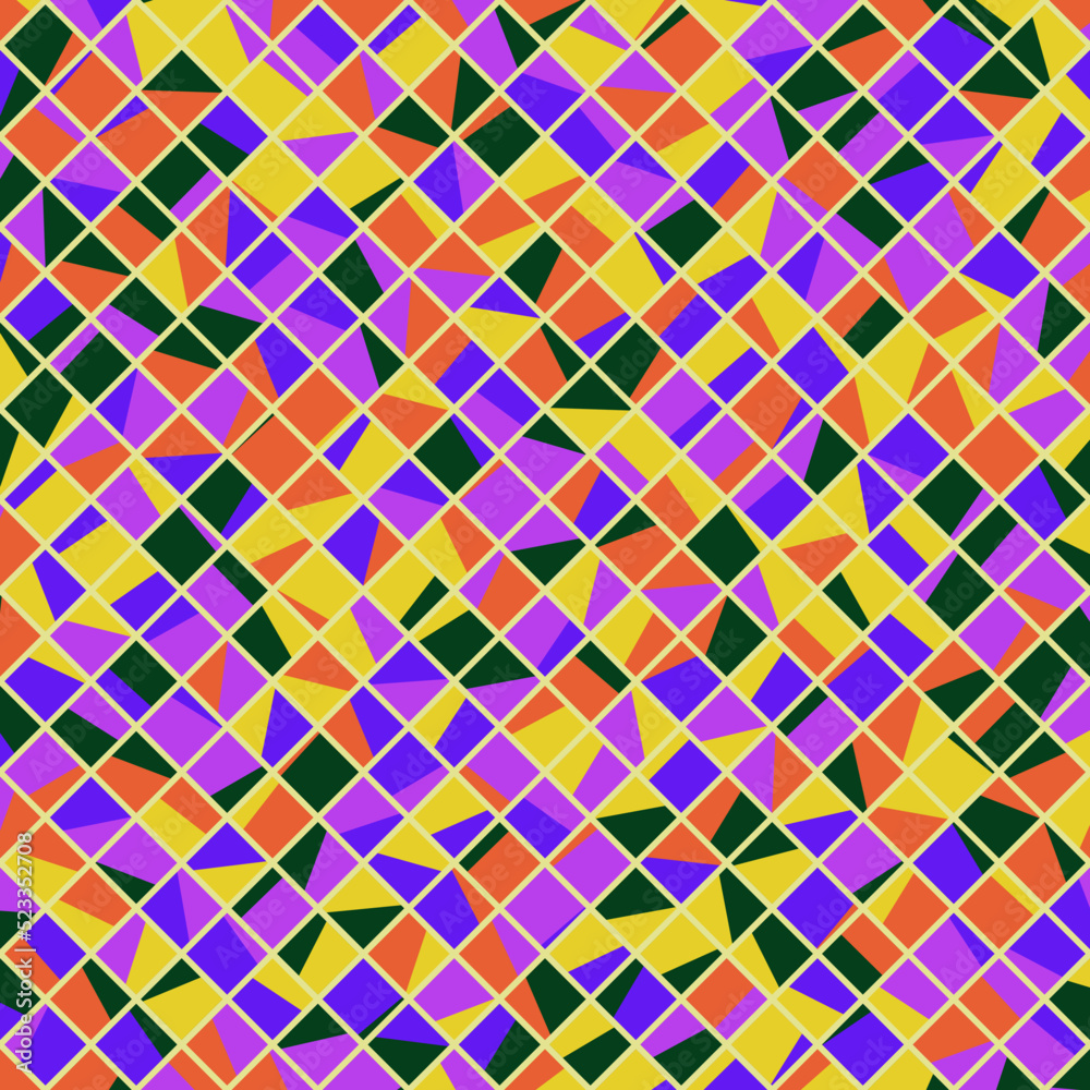Color Rhombus tile tessellation pattern illustration Color Rhombus tile tessellation pattern illustration
