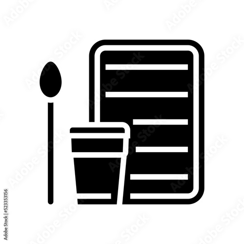 plastic utensil glyph icon vector. plastic utensil sign. isolated symbol illustration