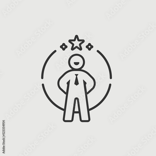 esteemed success confident motivation icon