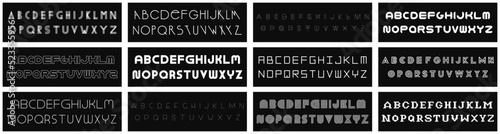 Collection of creative stylish fonts. Minimalistic letters - unusual contemporary design. Trendy vector english alphabets