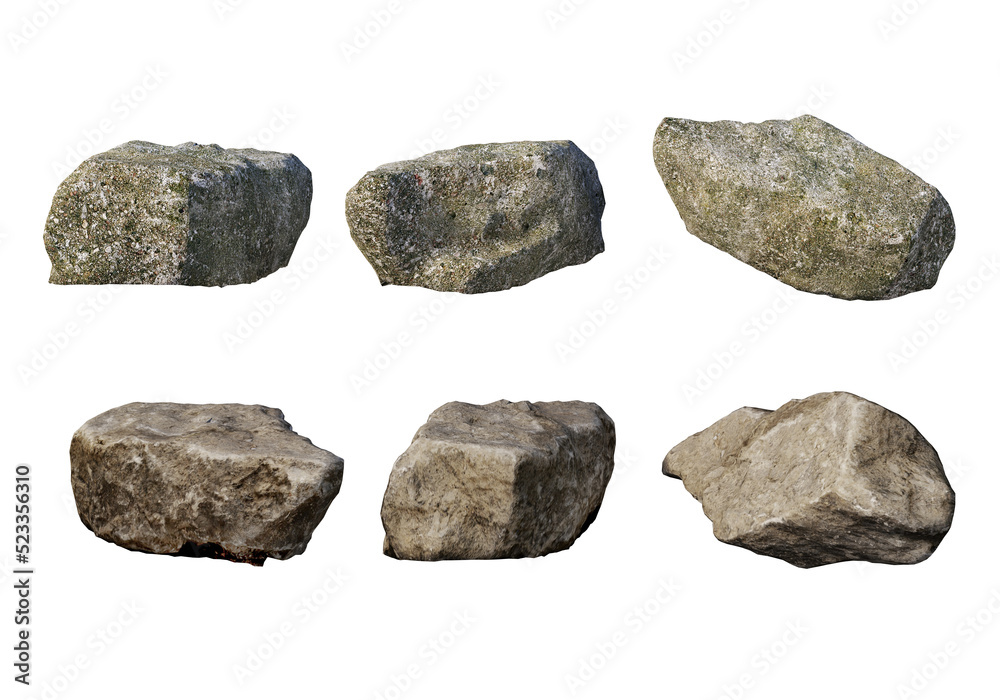 stone Different shapes on a transparent background stone Different shapes on a transparent background