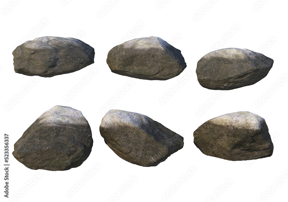 stone Different shapes on a transparent background stone Different shapes on a transparent background
