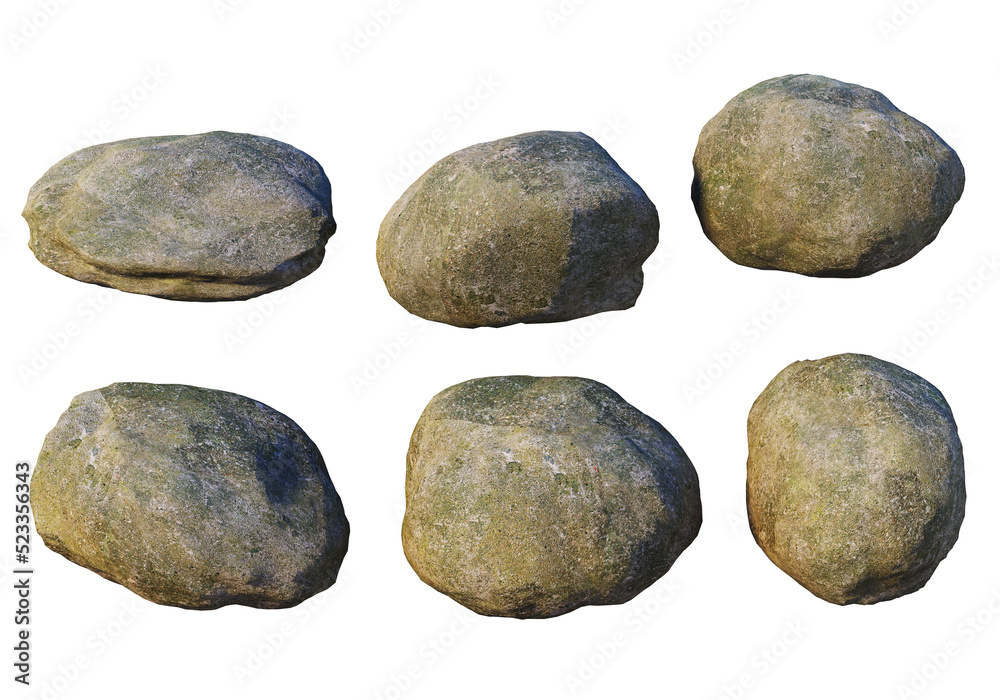 stone Different shapes on a transparent background stone Different shapes on a transparent background