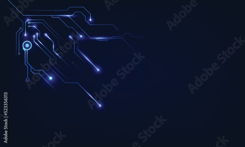 Abstract circuit lines Futuristic technology digital hi tech background. Vector illustration