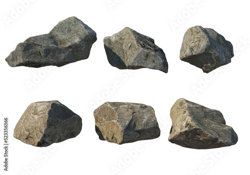 stone Different shapes on a transparent background