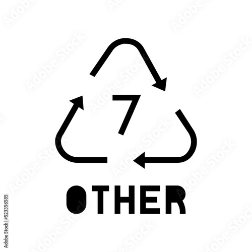 other plastic product sign glyph icon vector. other plastic product sign sign. isolated symbol illustration