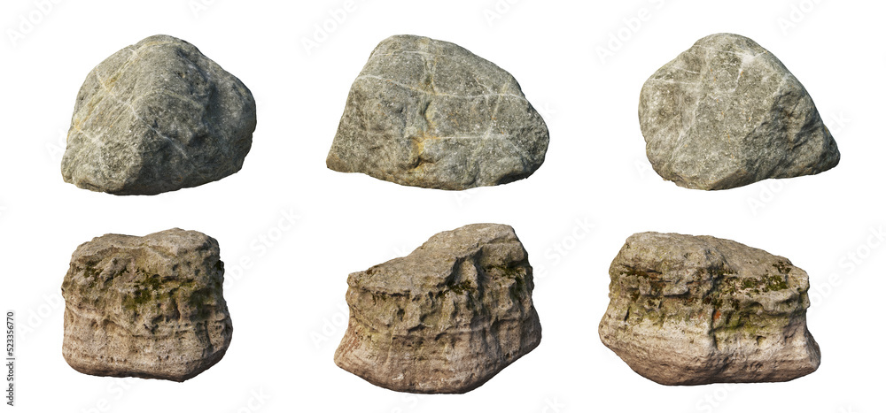 stone Different shapes on a transparent background stone Different shapes on a transparent background