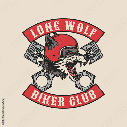 Hand Drawn Vintage style of mascot Motorcycle and garage logo badge