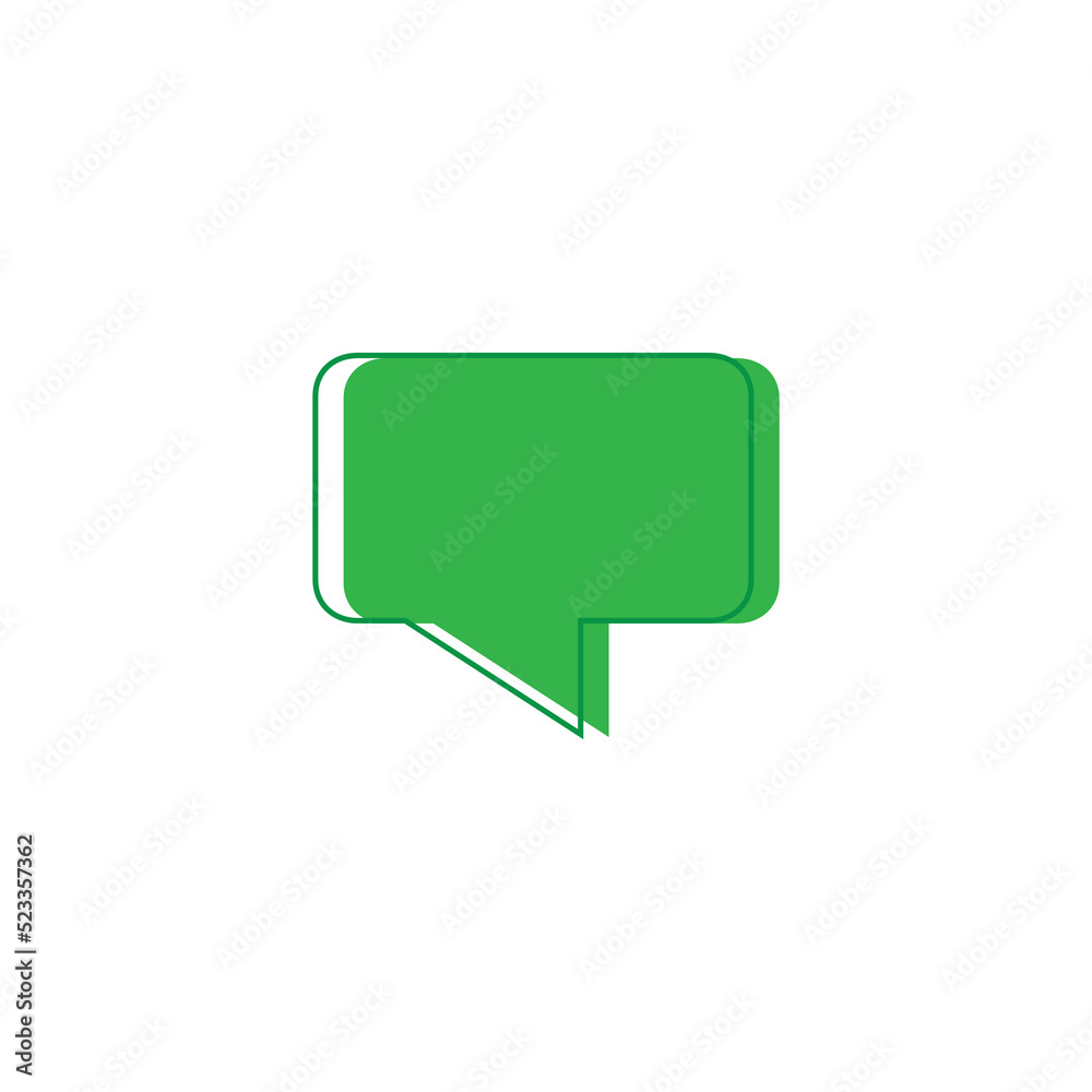 Speech bubble icon flat design illustration Speech bubble icon flat design illustration