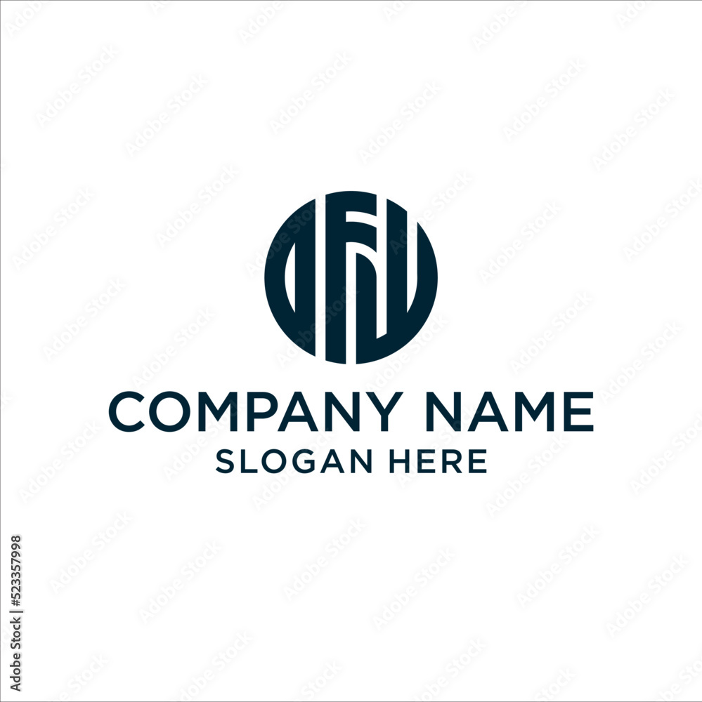 The letters D, F, and W are used in the circle shape of this logo. The letters D, F, and W are used in the circle shape of this logo.