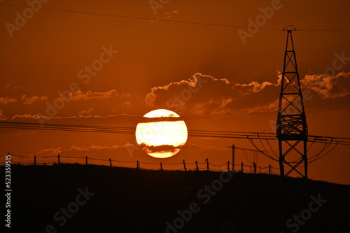 puesta de sol en Asturias , verano 2022