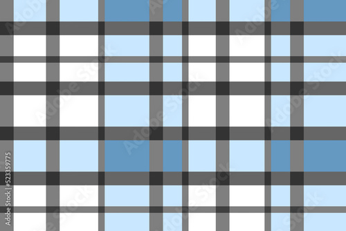 Plaid pattern in desaturated blue. Seamless geometric plaid for fabric. Cell texture. Checkered texture.