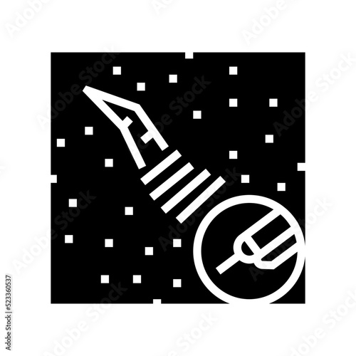laser scar removal scar treatment glyph icon vector. laser scar removal scar treatment sign. isolated symbol illustration