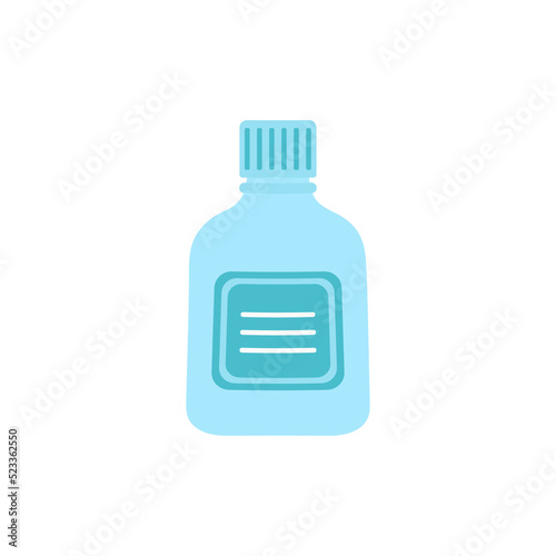 medicine bottle isolated on white background, flat style