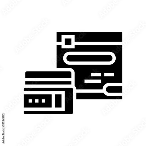 gel scar glyph icon vector. gel scar sign. isolated symbol illustration