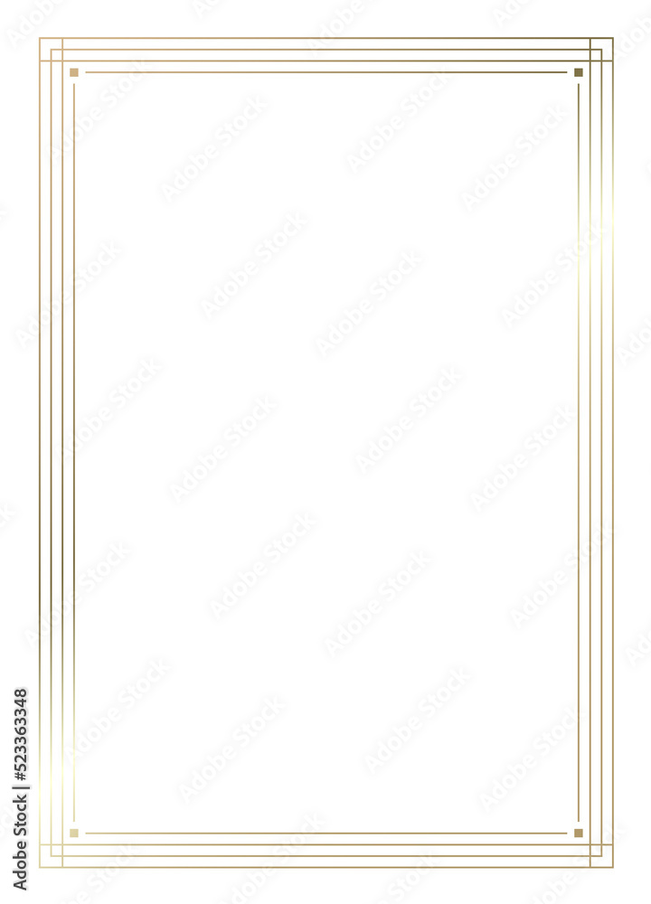 Obraz premium Golden vintage style frame border design 