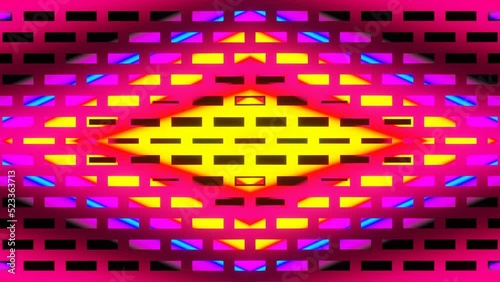 Line led geometric glow effect