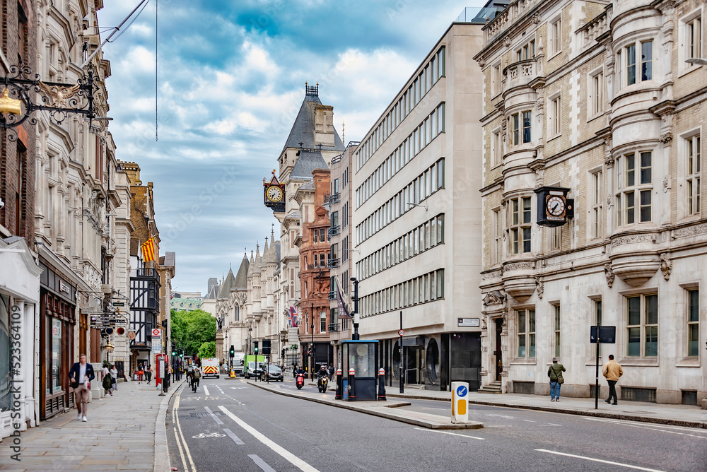 Hight Holborn Street at London UK on May 22, 2022.