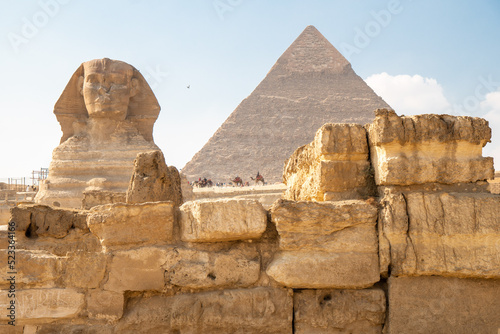 Giza Plateau  Great Pyramid  Pyramid of Khafre  Menkaure  Sphinx  Egypt