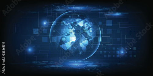 Vector illustrations of Digital communication innovation and technology .Futuristic digital technology design concepts.