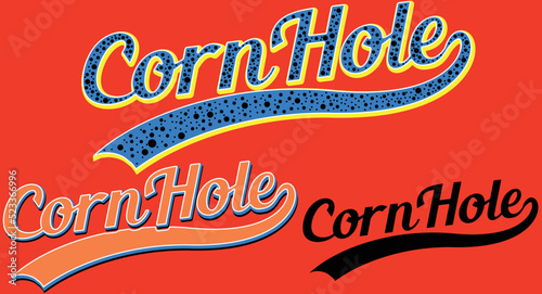 Cornhole retro font,Corn hole retro font,Corn hole vintage font.