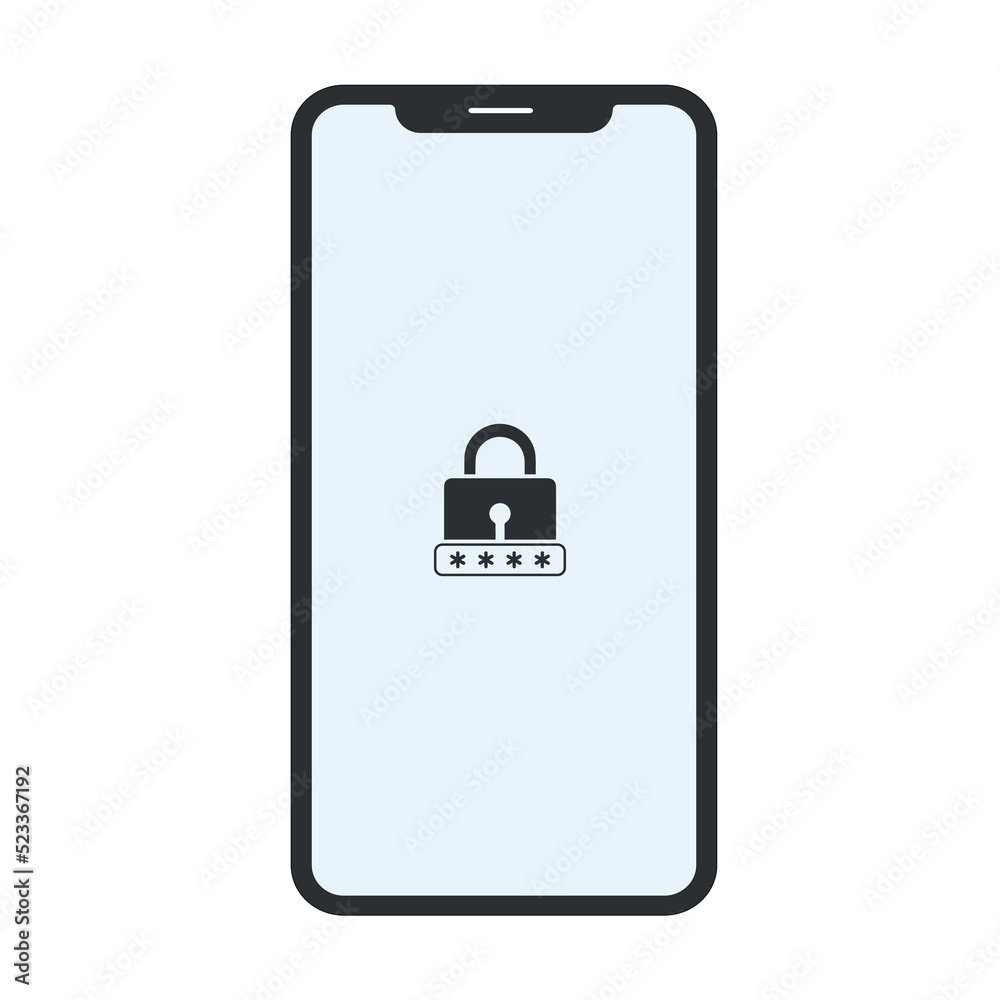 Mobile phone icon. Flat design style. Vector illustration.