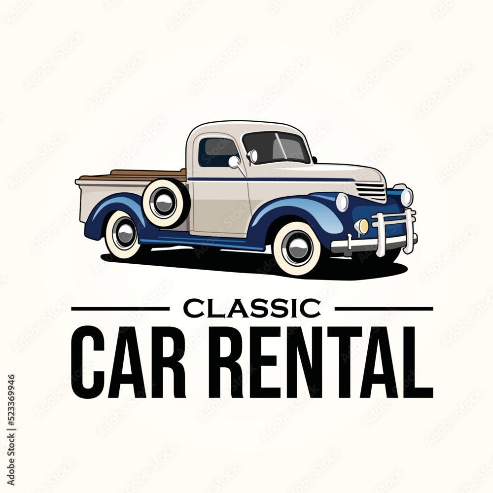 premium classic car illustration vector premium classic car illustration vector