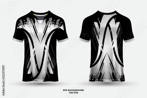 Futuristic jersey design suitable for sports, racing, soccer, gaming and esports vector