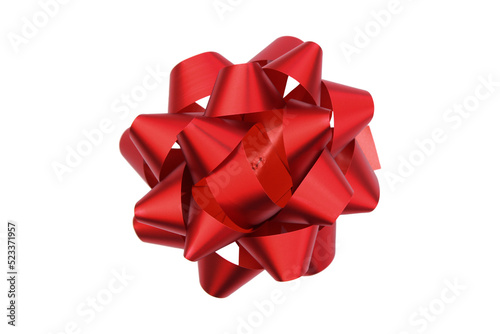 Photographie red ribbon on isolated on transparent background