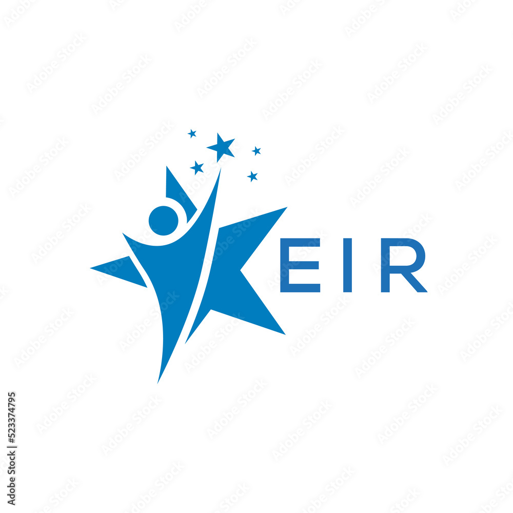 EIR Letter logo white background .EIR Business finance logo design