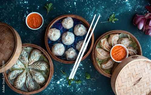 Obraz na płótnie dim sum or momo