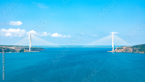 Yavuz Sultan Selim Bridge in Istanbul, front view