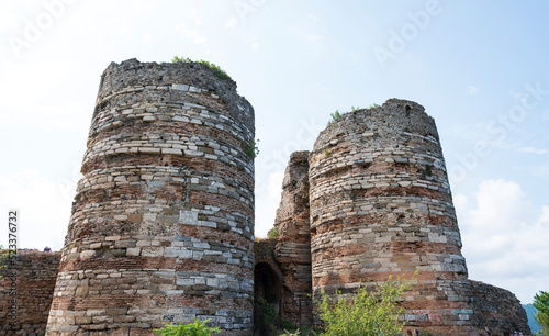 yoros castle walls, front view photo