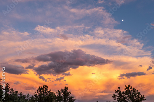 sunset in the mountains