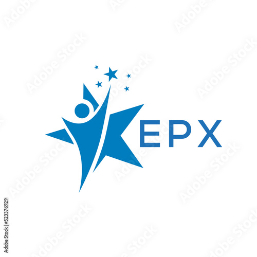 EPX Letter logo white background .EPX Business finance logo design vector image in illustrator .EPX letter logo design for entrepreneur and business.
 photo