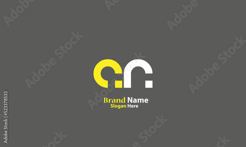 Alphabet letters Initials Monogram logo AN, NA, A and N